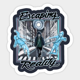 Escaping Reality Through Music Sticker